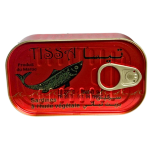 sardines à l'huile végétale tissa 125 g